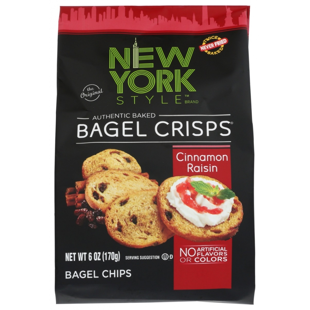 Cinnamon Raisin Bagel Crisps: New York Style Snack