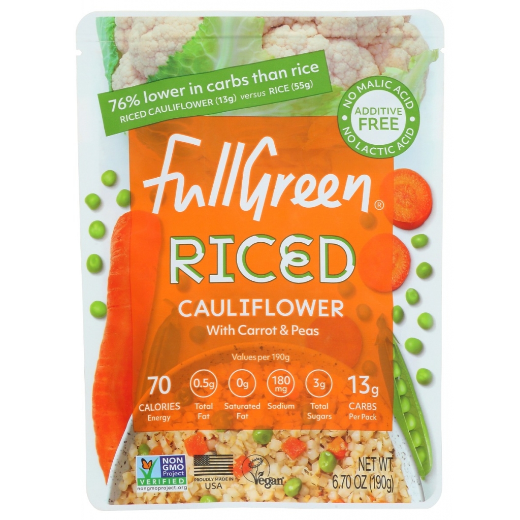 Riced Cauliflower with Pea and Carrot - 6.7 oz - Low-Carb Alternative