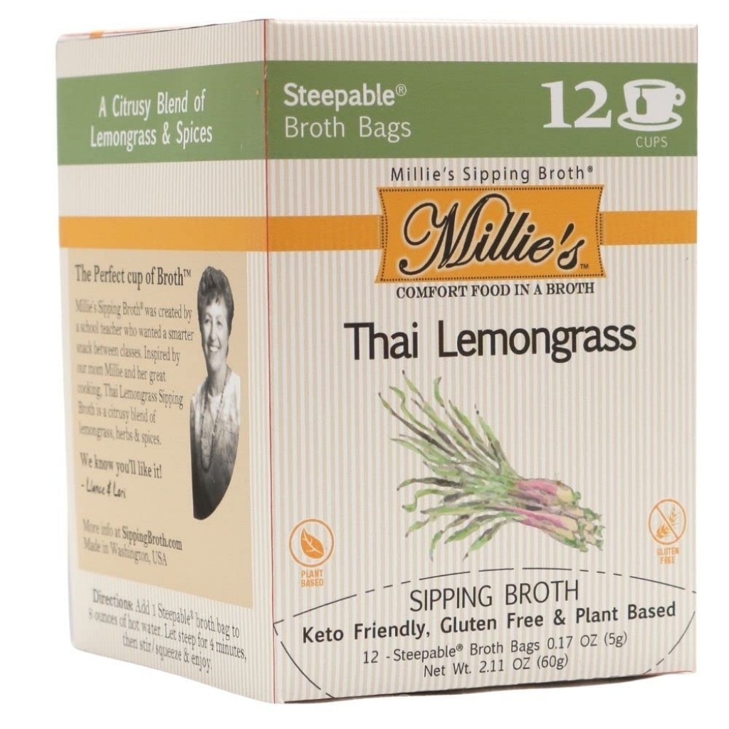 Premium Thai Lemongrass Sipping Broth Bags - 12 Count