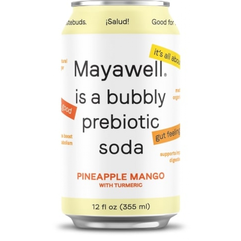 Pineapple Mango Prebiotic Soda, 12 fl oz