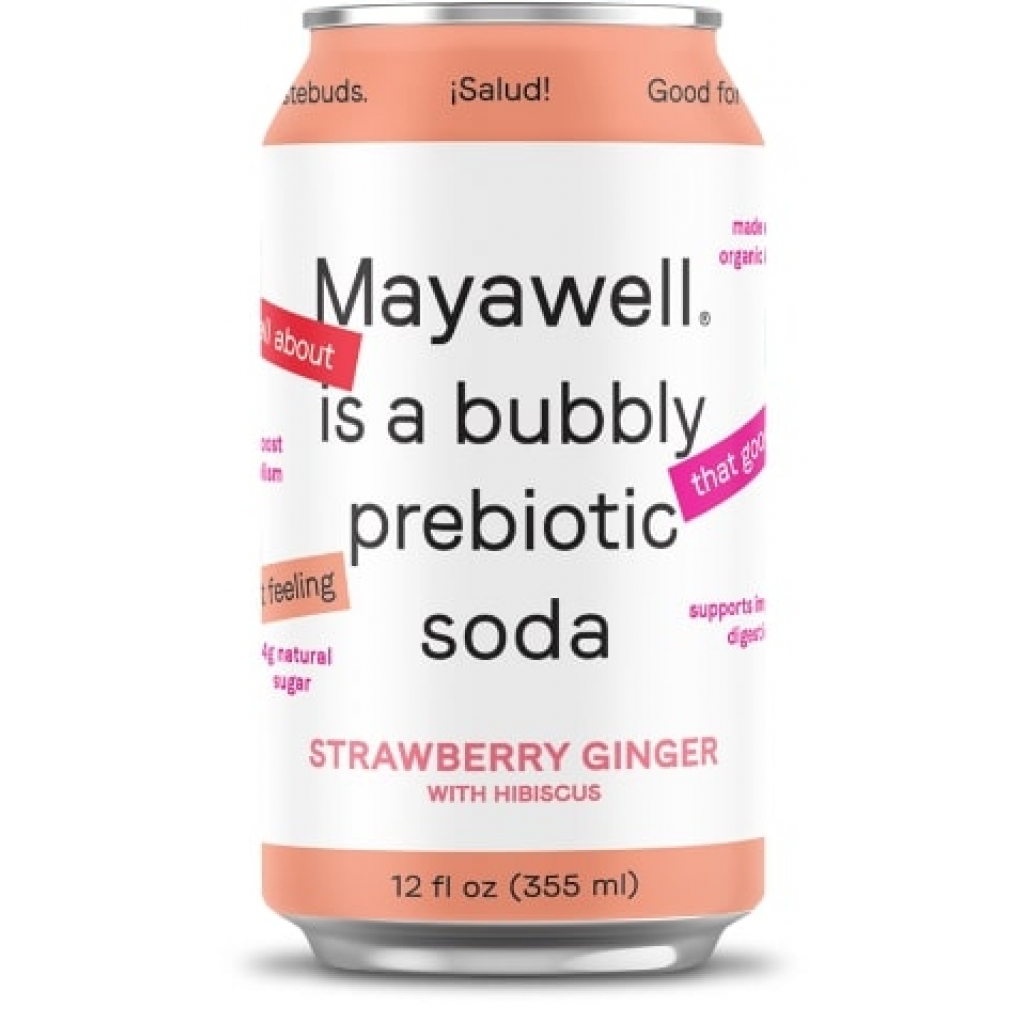 Strawberry Ginger Prebiotic Soda, 12 fl oz