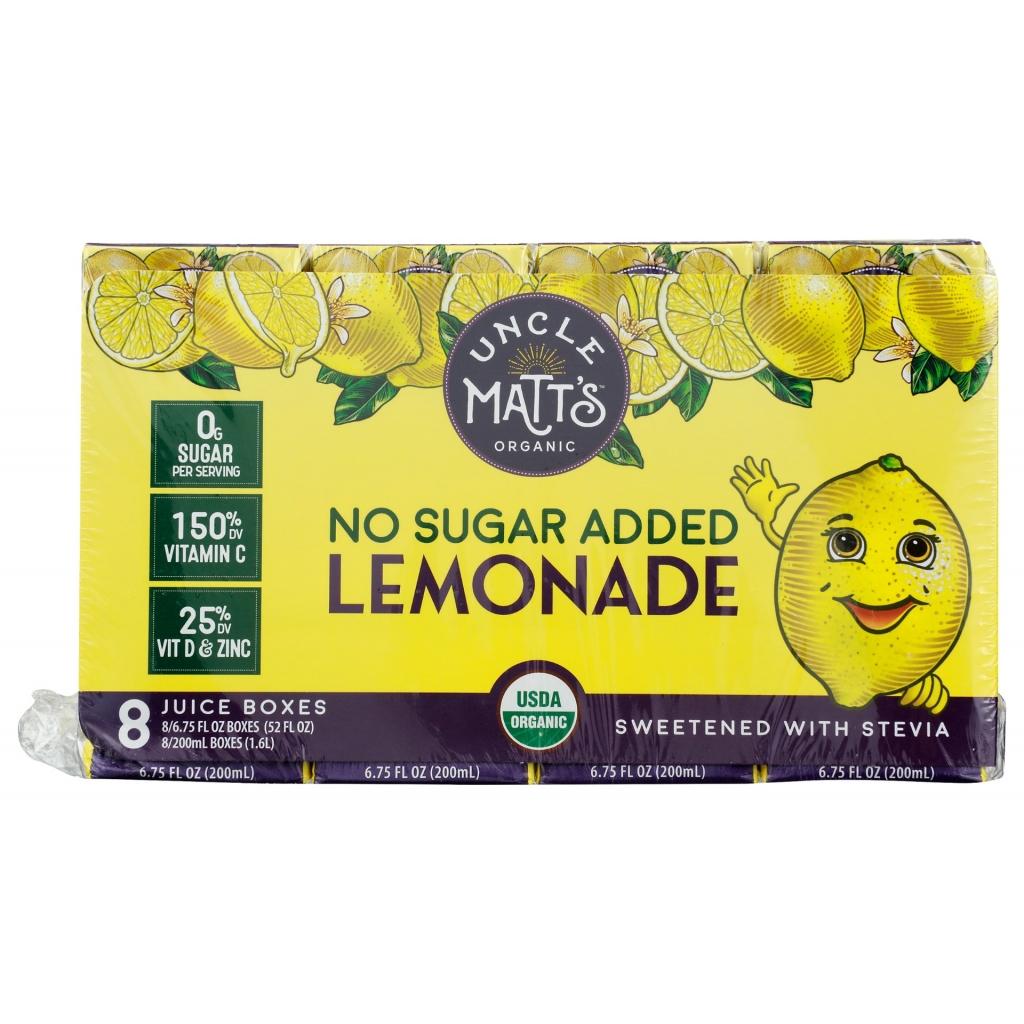 No Sugar Added Lemonade Juice Boxes - Organic Kids' Treat