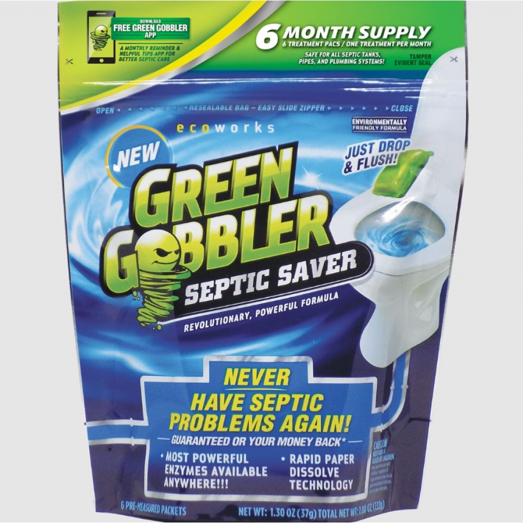 Green Gobbler Septic Saver Pods - 6 Count