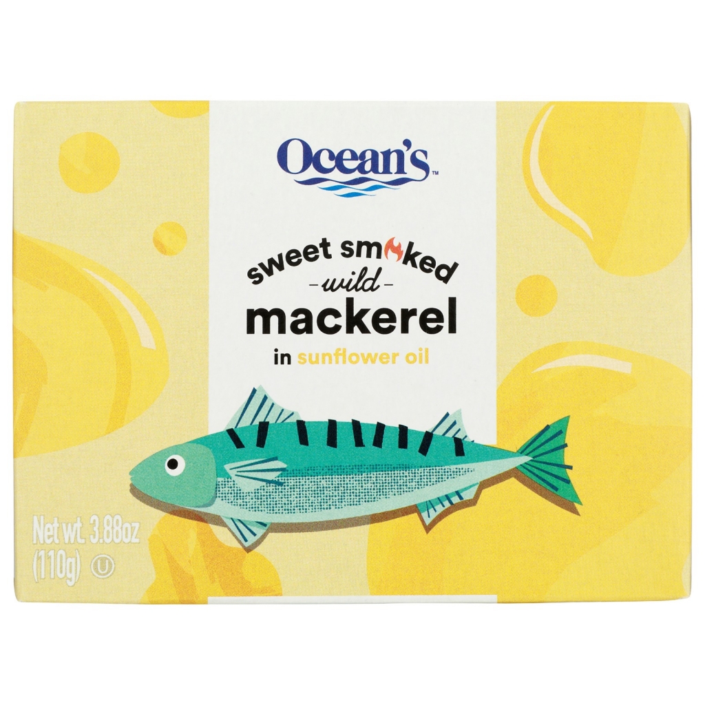 Hot Smoked Mackerel Fillets - Sweet & Smoky Treat, 3.88 oz