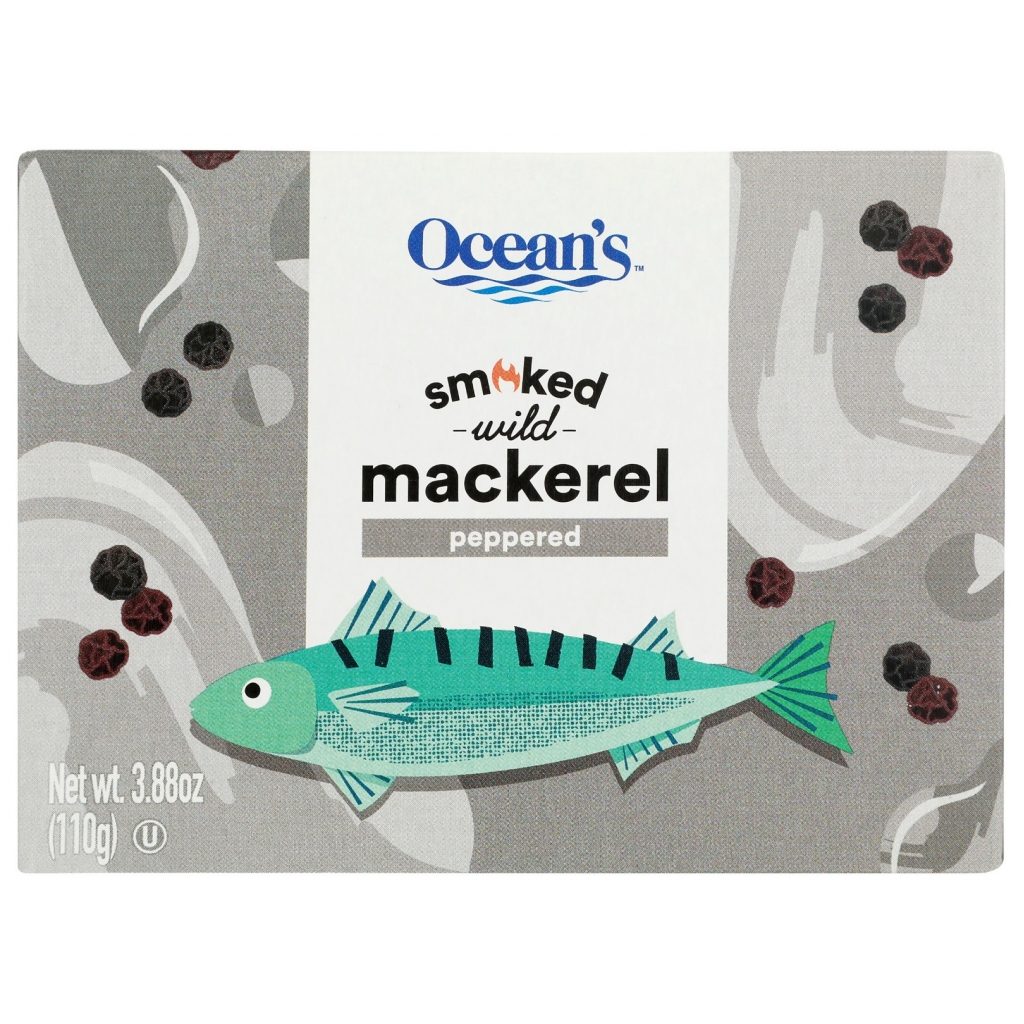 Hot Smoked Mackerel Fillets with Pepper - Unique Flavor, 3.88 oz