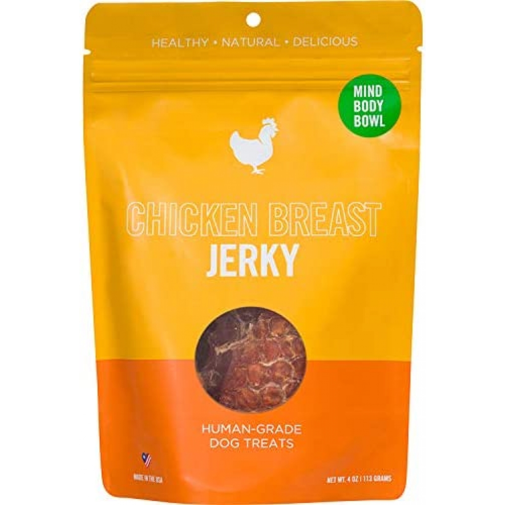 Premium 100% Pure Chicken Breast Jerky Dog Treats - 4 oz