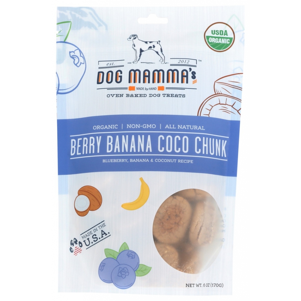 Organic Berry Banana Coco Chunk Dog Treats - 6 oz