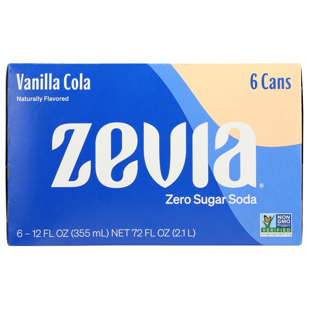 Zevia Vanilla Cola - Zero Sugar SODA 6 Pack