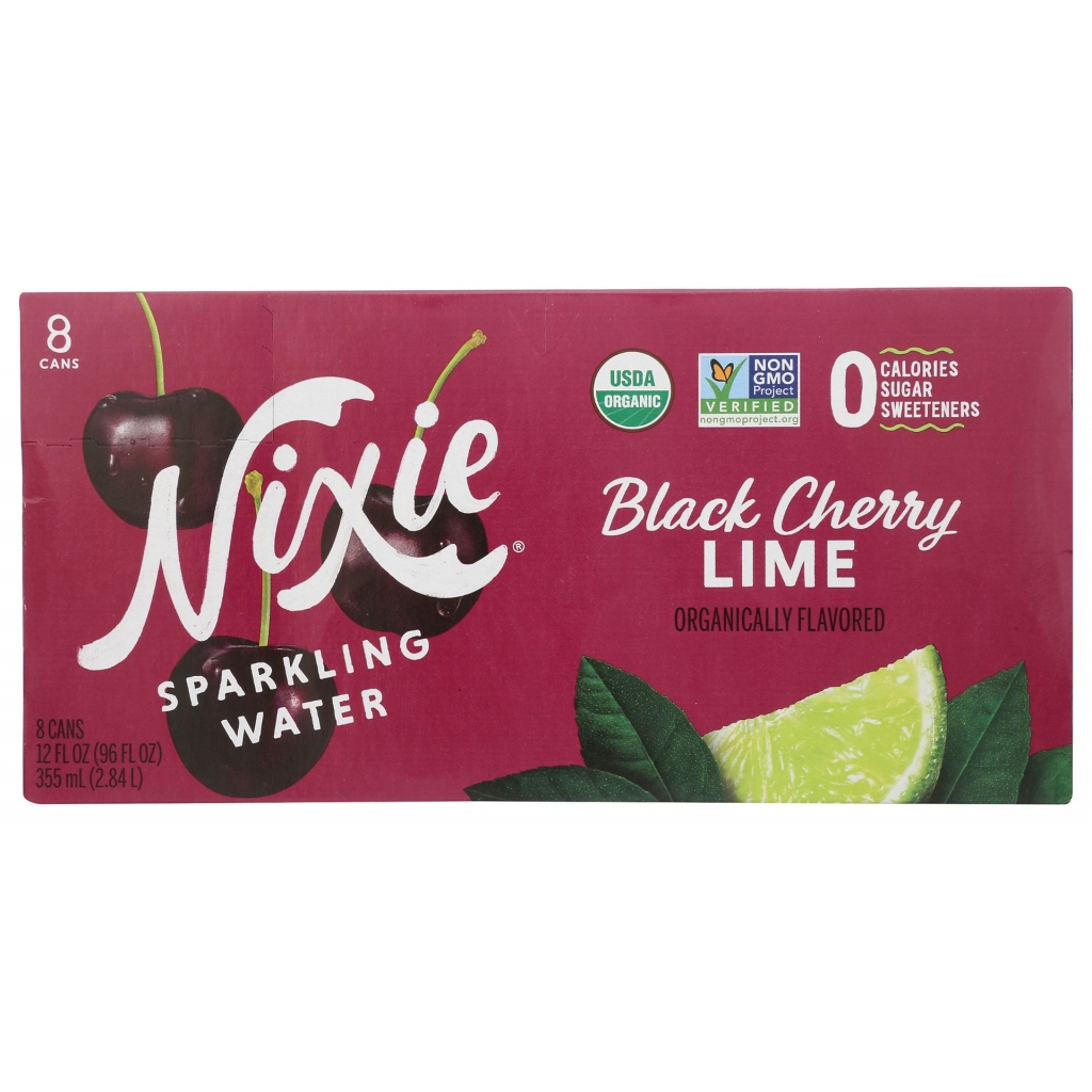 Sparkling Black Cherry Lime - 8 Cans, 96 fl oz