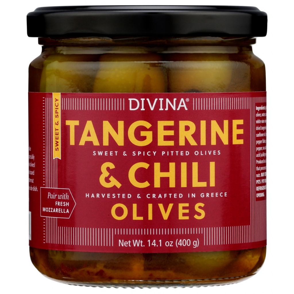 Olives with Tangerine & Chili, 14.1 oz