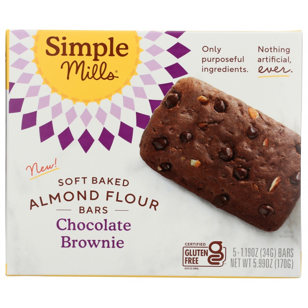 Soft Baked Almond Flour Chocolate Brownie Bars - 5.99 oz