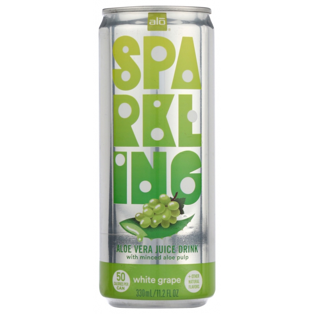 Sparkling White Grape Aloe Vera Juice - Refreshing Drink