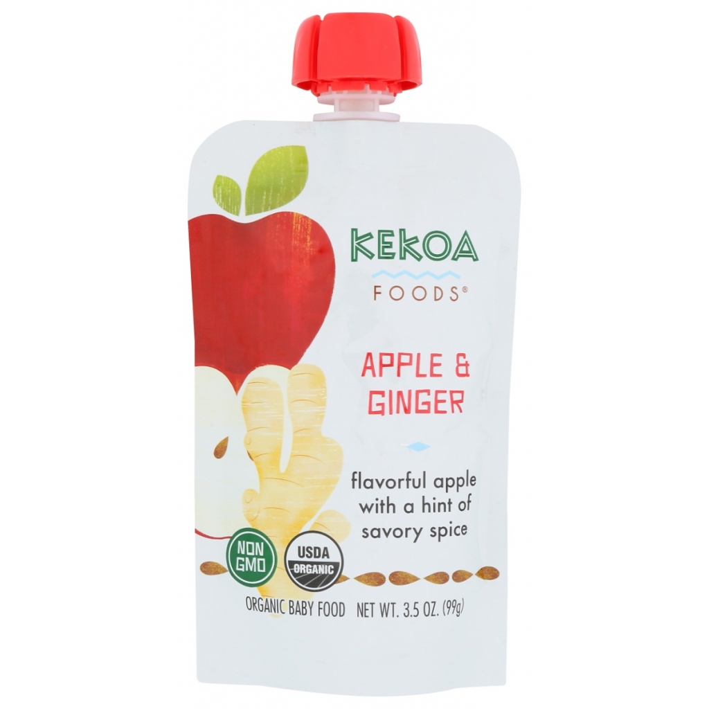 Apple and Ginger Squeeze Pouch for Babies - 3.5 oz