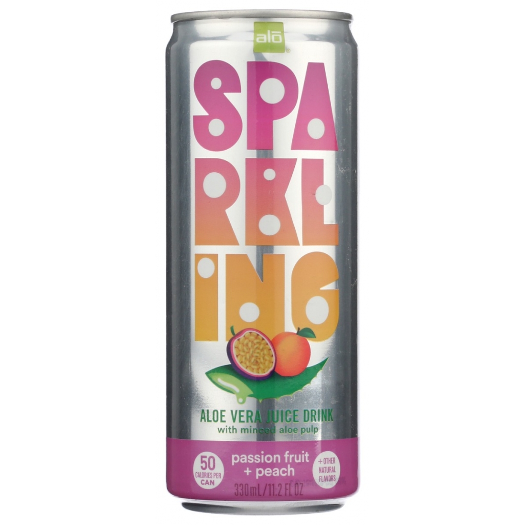 Sparkling Passionfruit Peach Aloe Vera Juice - 11.2 fl oz