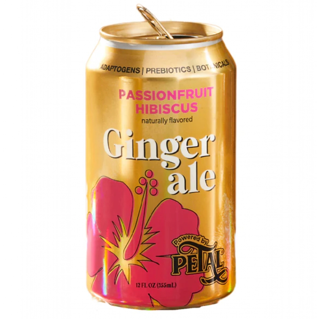 Passionfruit Hibiscus Ginger Ale Soda - 12 oz