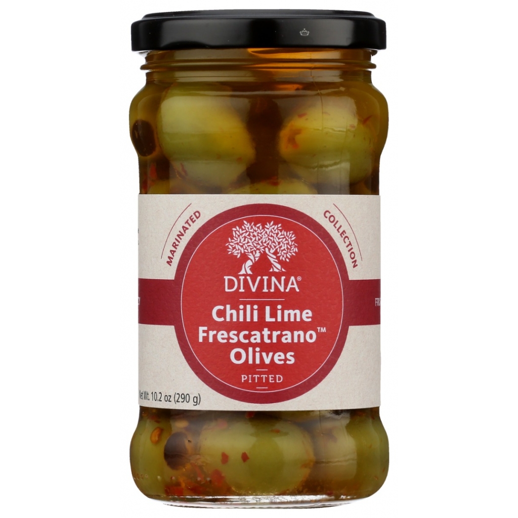 Divina Olives with Chili and Lime, 10.2 oz