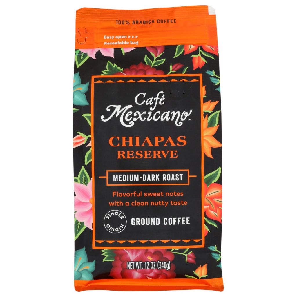 Chiapas Reserve Ground Coffee - Rich Mexican Coffee Experience - 12 OZ