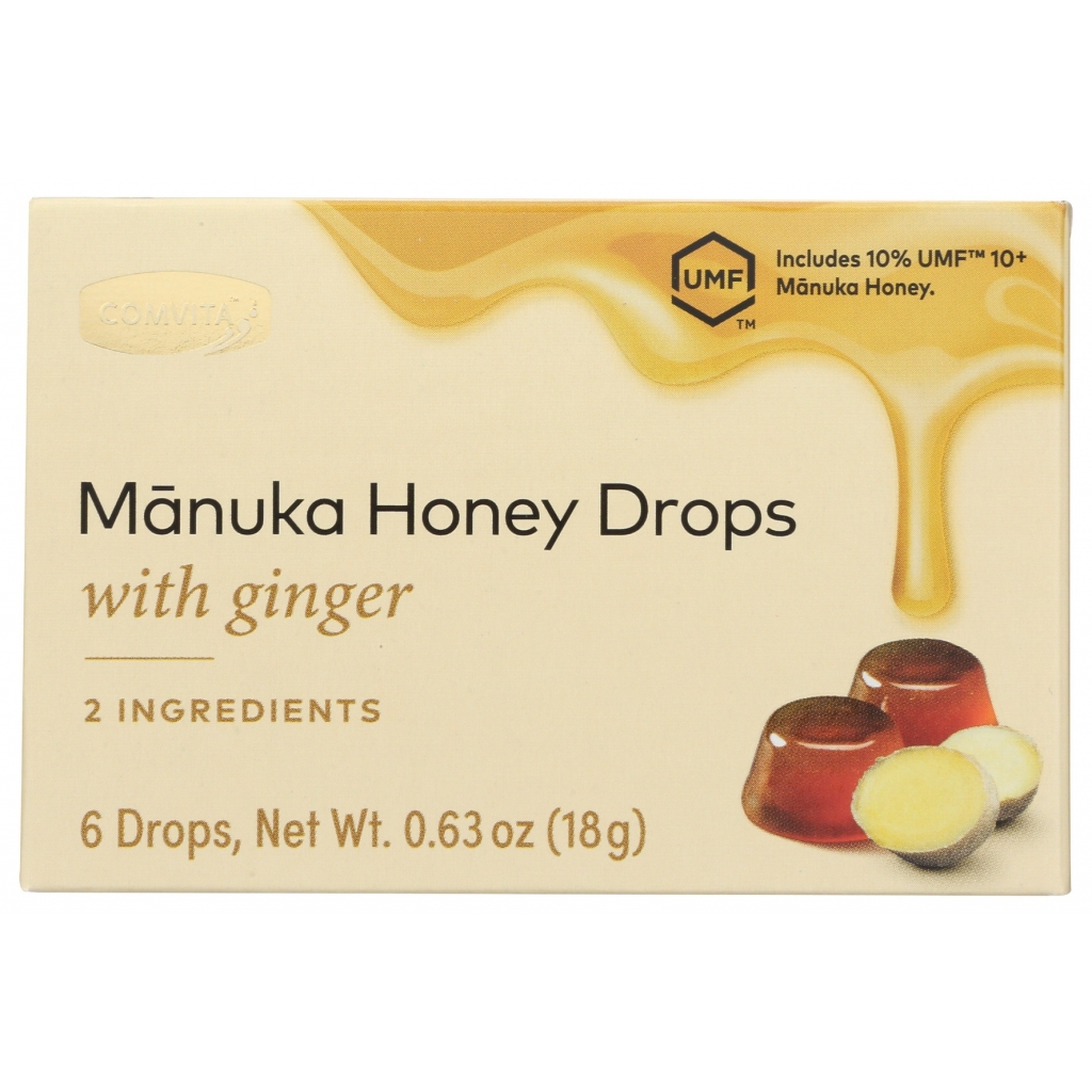 Manuka Honey Drops with Ginger (6 pc)