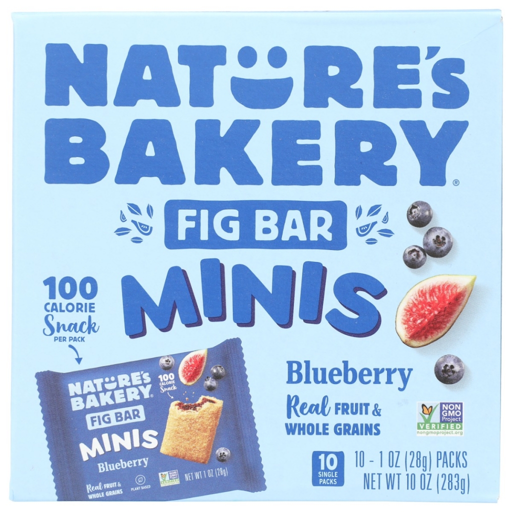 Whole Wheat Blueberry Fig Bars - Healthy Snack, 10 oz