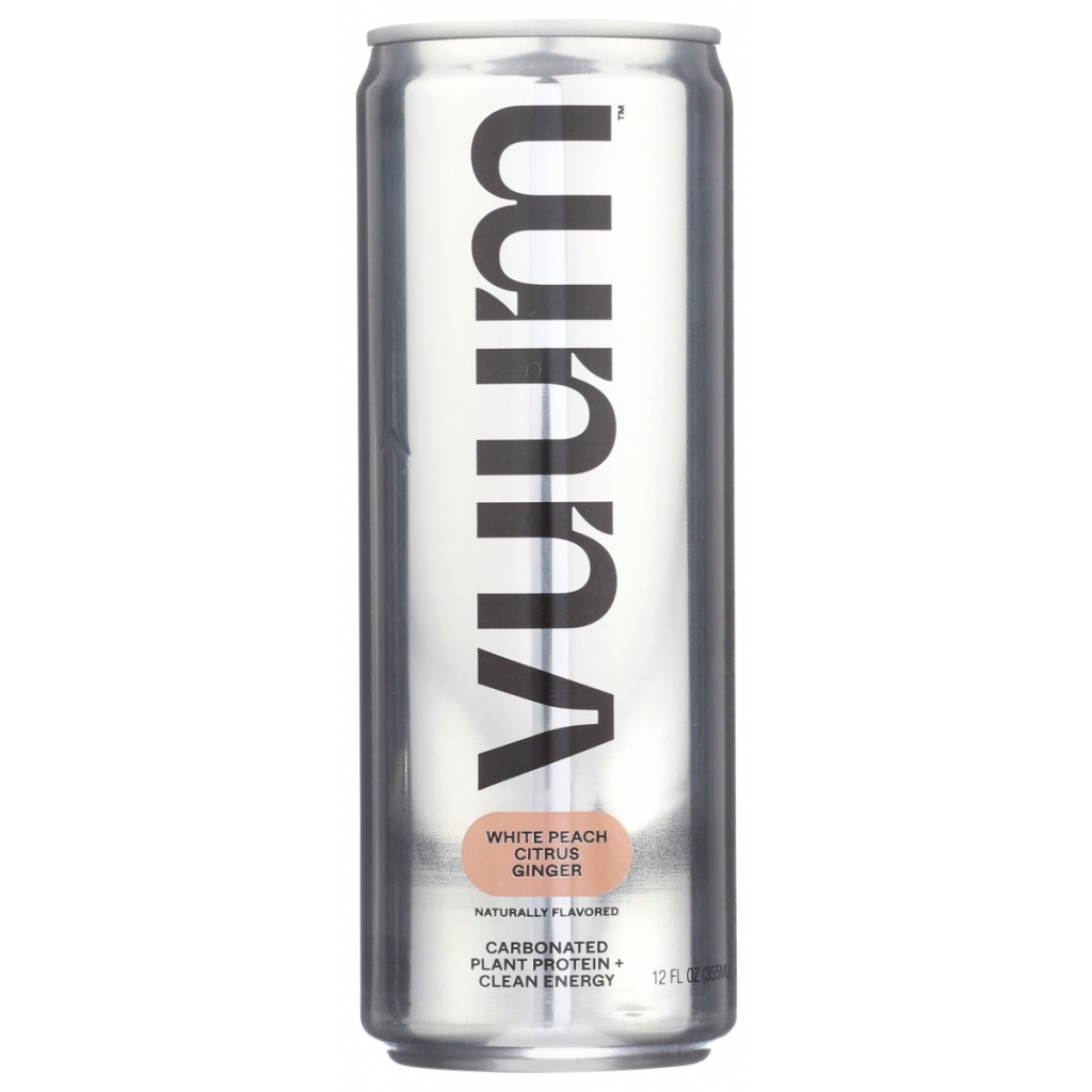 Vuum White Peach Citrus Ginger Energy Drink - 12 oz