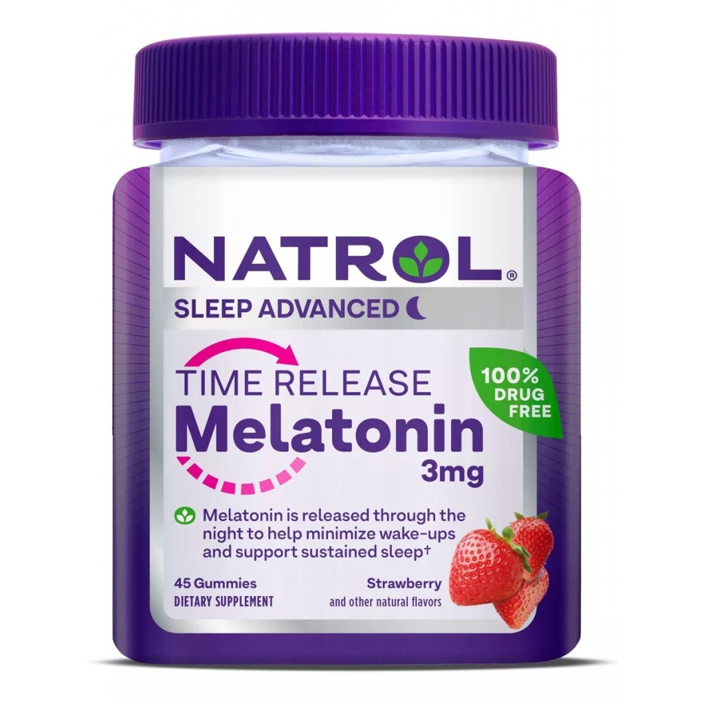 Time Release Melatonin Gummies - 3mg, 45 Count