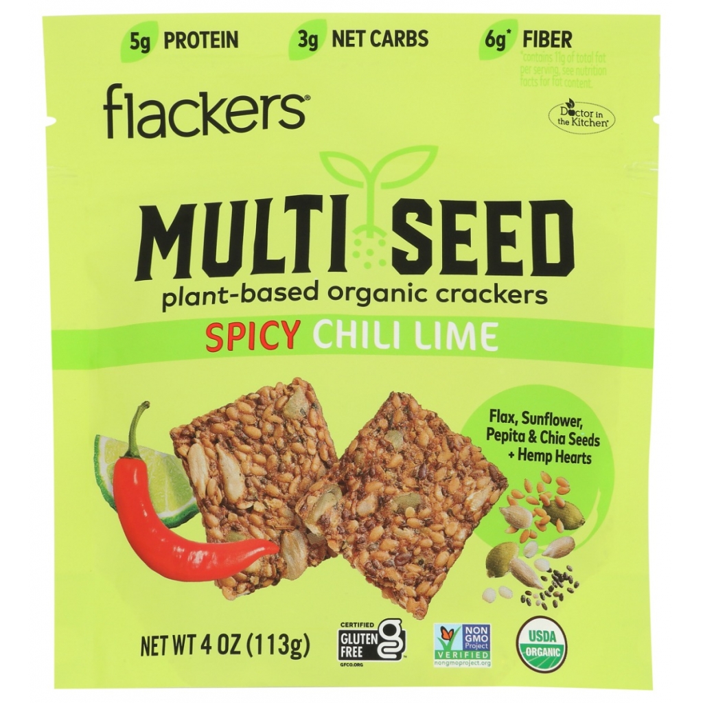 Spicy Chili Lime Multi-Seed Crackers, 4 oz