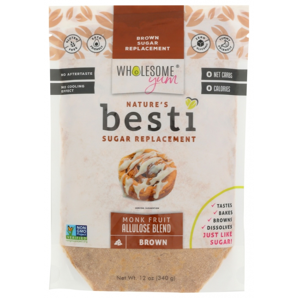 Besti Natural Brown Monk Fruit Sweetener with Allulose - 12 oz