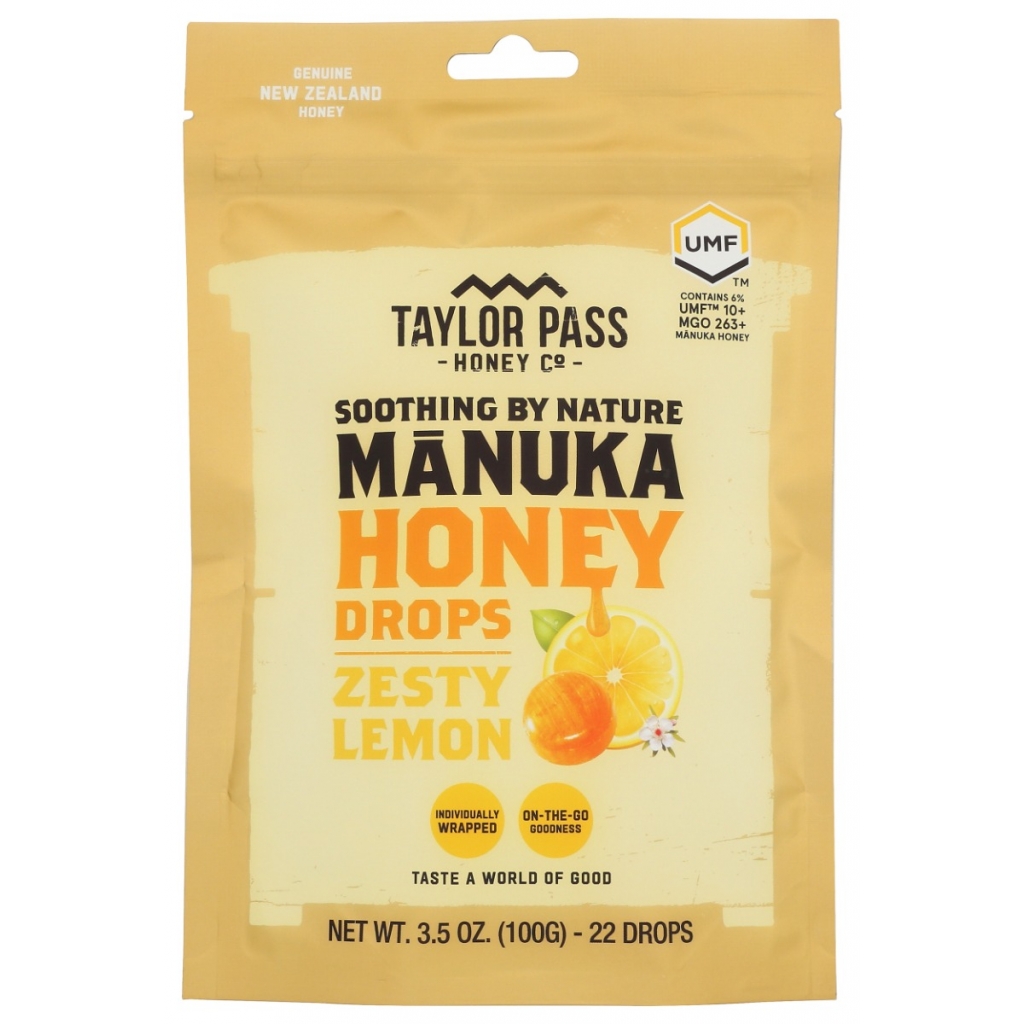 Manuka Honey Drops with Zesty Lemon - 3.52 oz