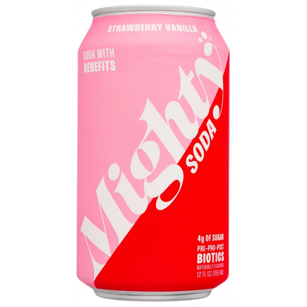 Mighty Soda - Strawberry Vanilla Flavor, 12 fl oz