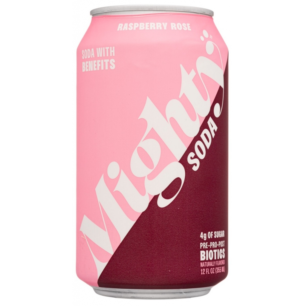 Mighty Soda - Raspberry Rose Flavor, 12 fl oz