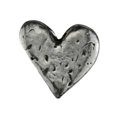 Piedra de Bolsillo en Forma de Corazón de Pewter