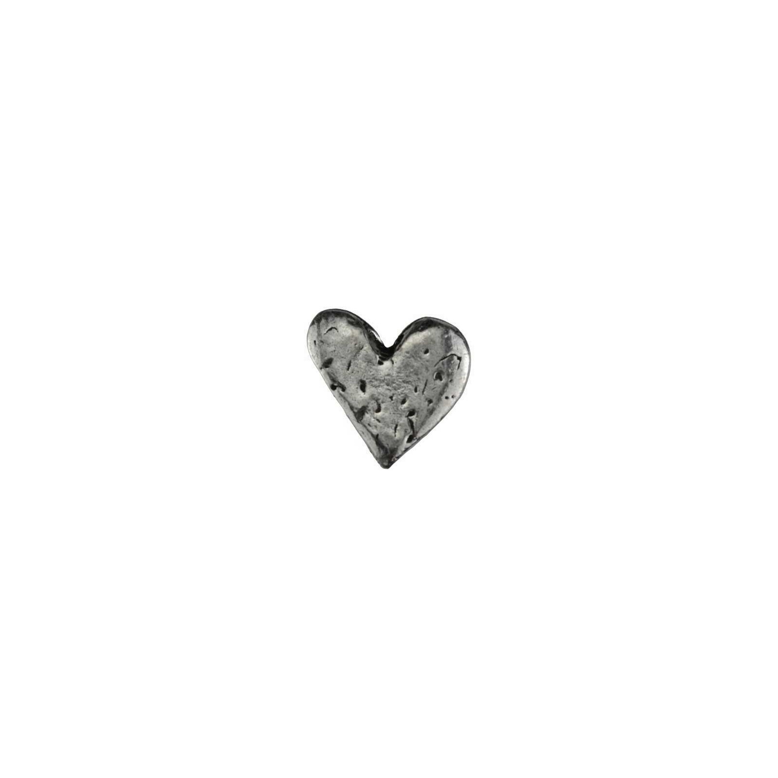 Piedra de Bolsillo en Forma de Corazón de Pewter