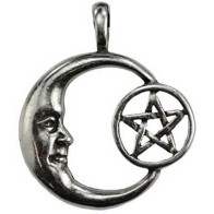 Pentacle Moon Amulet for Lunar Energies