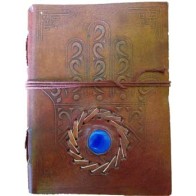 Evil Eye Stone Leather Journal 5x7