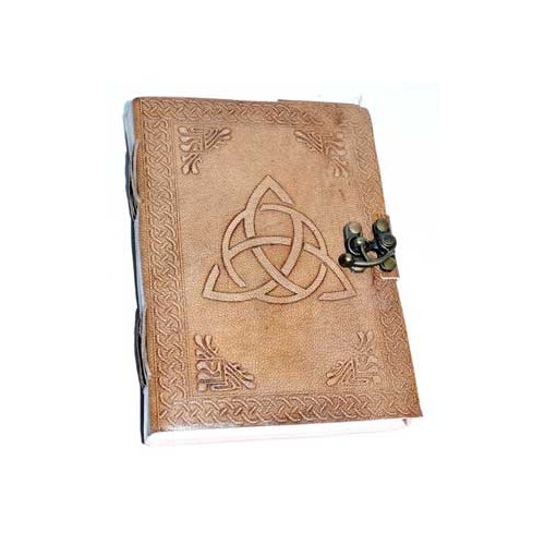 Triquetra Leather Journal with Latch