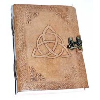 Triquetra Leather Journal with Latch