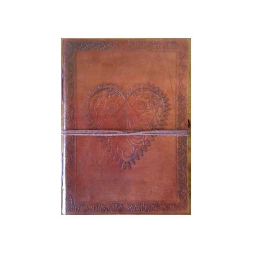 Heart Leather Blank Book 5" x 7"