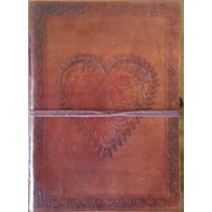 Heart Leather Blank Book 5" x 7"