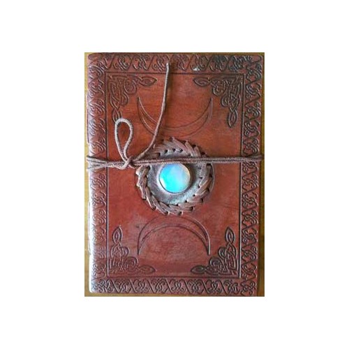 5 x 7 Triple Moon Leather Journal Unique Design