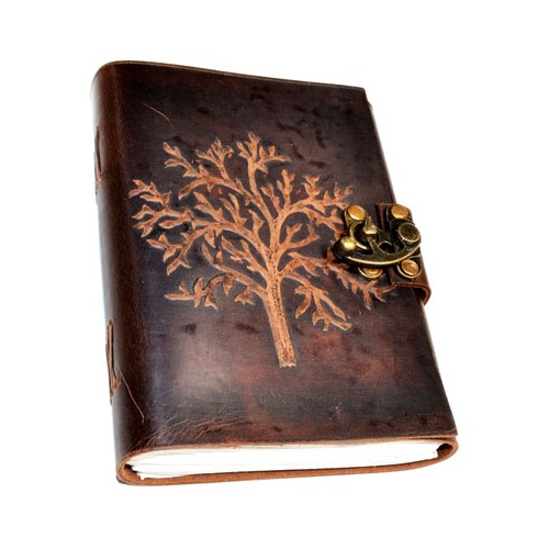 Tree Leather Blank Book for Creativity