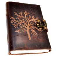 Tree Leather Blank Book for Creativity