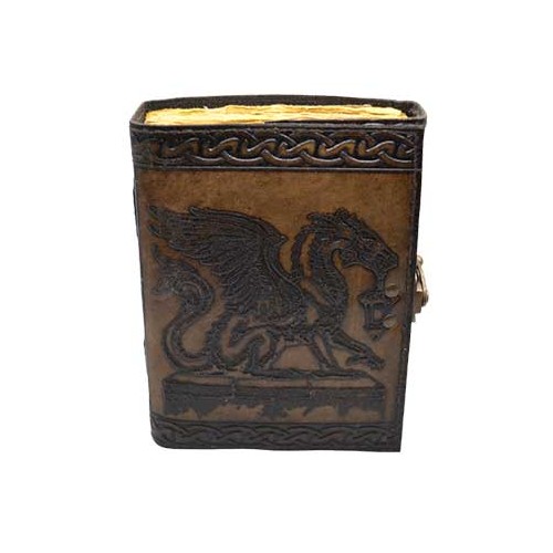 Aged Paper Leather Dragon Journal