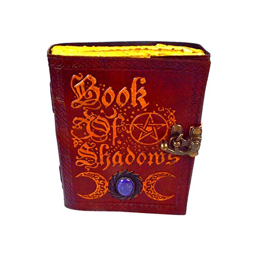 Book of Shadows Leather Journal with Aged Paper