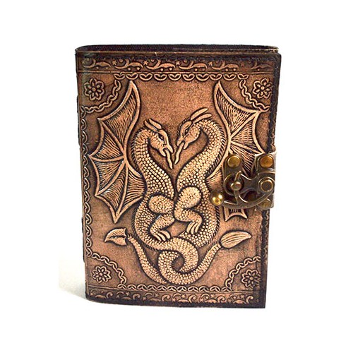 Double Dragon Leather Journal for Creative Writing