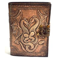 Double Dragon Leather Journal for Creative Writing