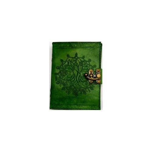 Green Tree of Life Leather Journal