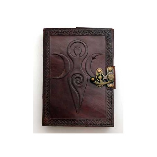 Maiden Mother Moon Leather Blank Book