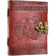 Pentagram Leather Blank Journal with Latch