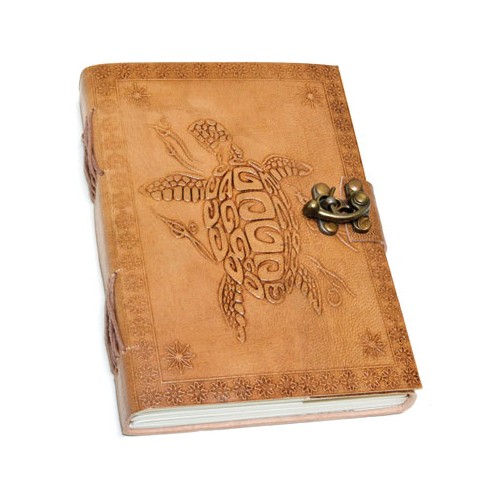 5" x 7" Turtle Embossed Leather Journal for Writing