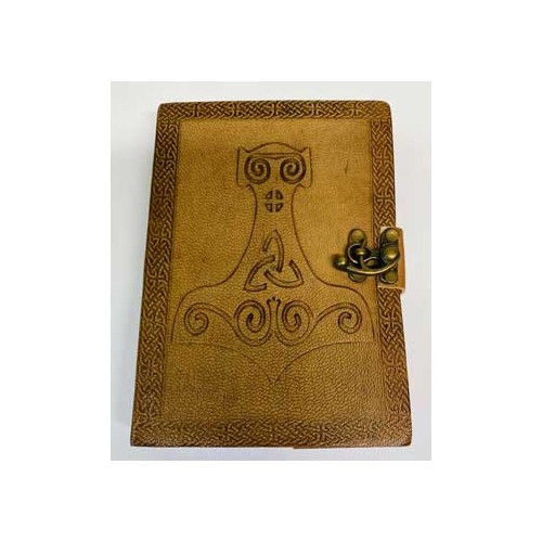 Thor's Hammer Embossed Leather Journal